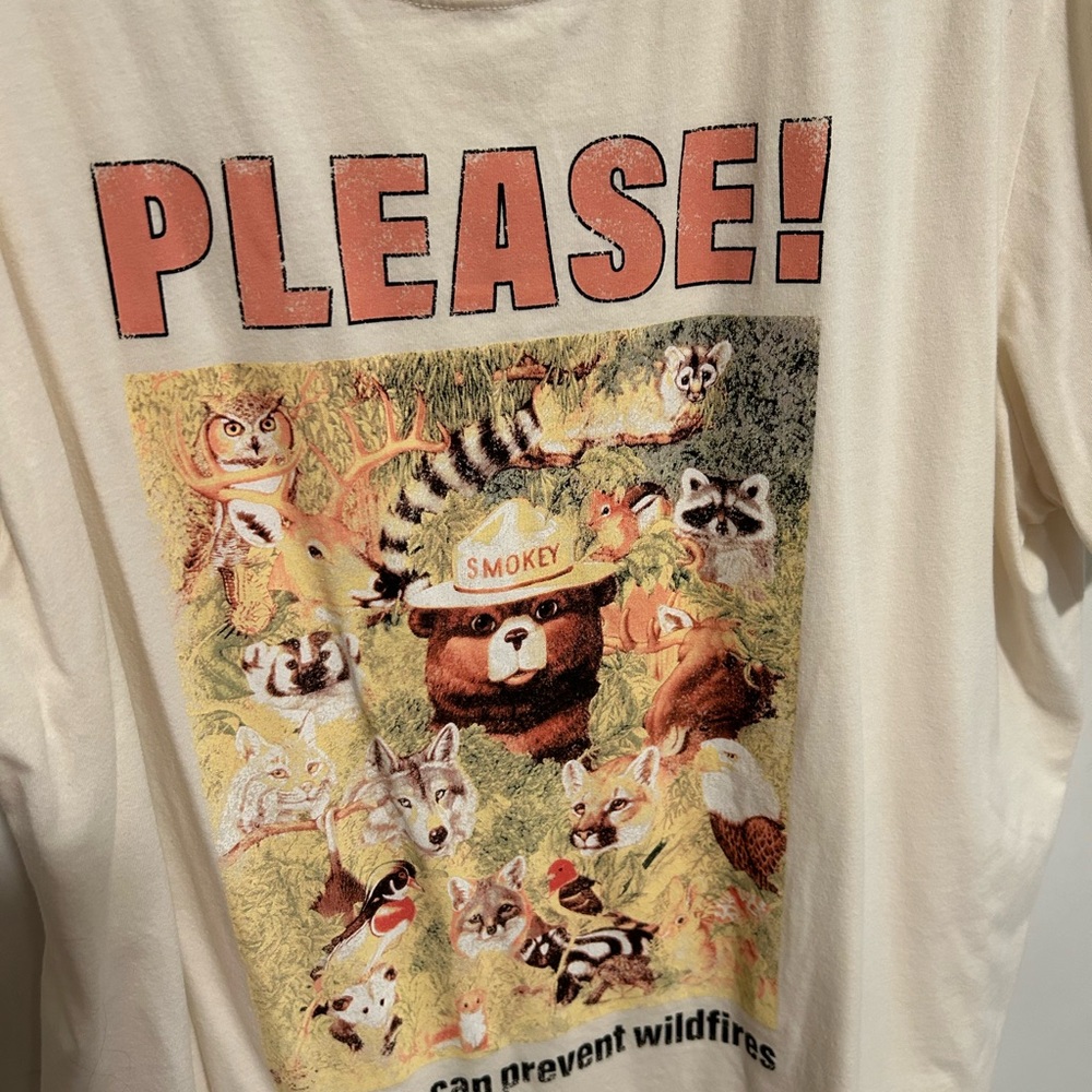 Smokey the Bear graphic tee. 2x